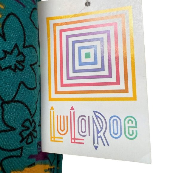 LULAROE Maxi Skirt Size 2XL Green Boho Floral Long A-Line Stretch Pull on NWT - Picture 4 of 11